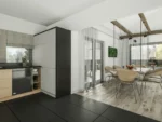 Wnętrze domu prefabrykowanego parterowego Modulo 1